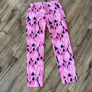 Lilly Pulitzer size 4 pants with flamingos